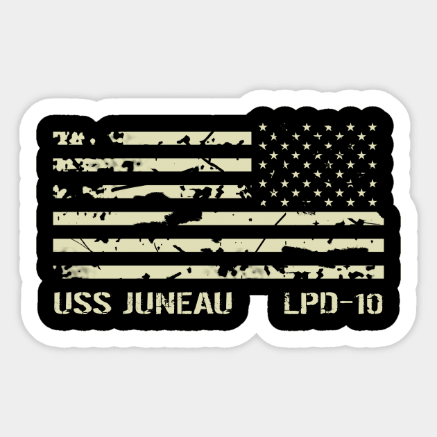 USS Juneau Sticker by Jared S Davies